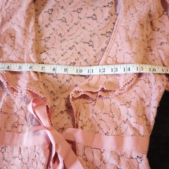 Apt 9 blush lace top with bow tie at waist - Picture 9 of 9